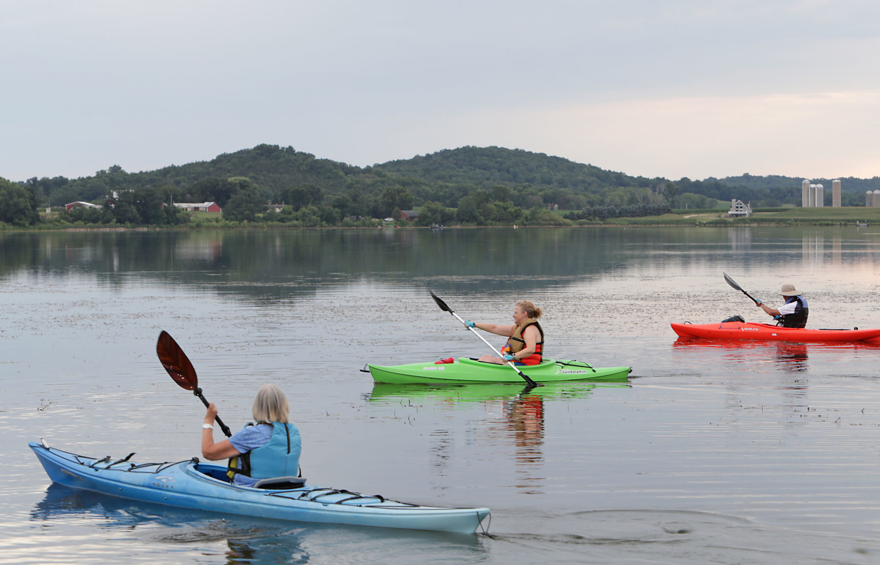 Canoes on the water